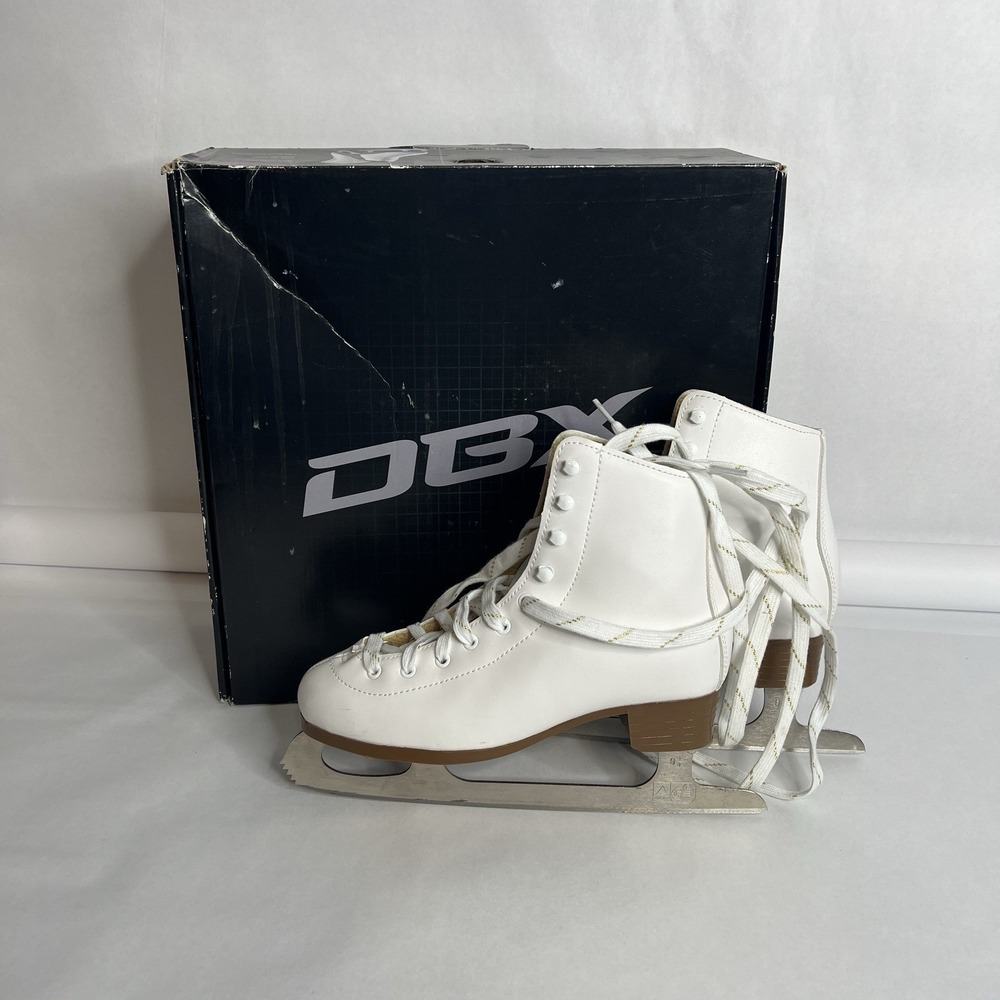 DBX Figure Skates Womens US 5 White Ice Skating Ladies EUC